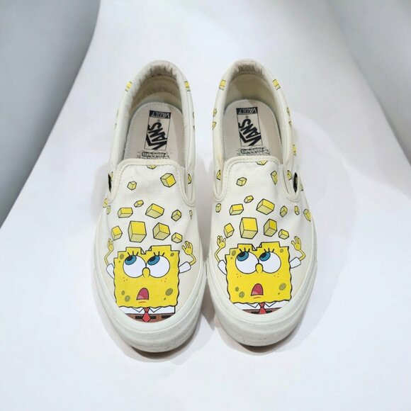 RARE SpongeBob Square Pants X Vans Vault Slip On Shoes Men’s Sz 10.5/W 12 - Picture 3 of 12